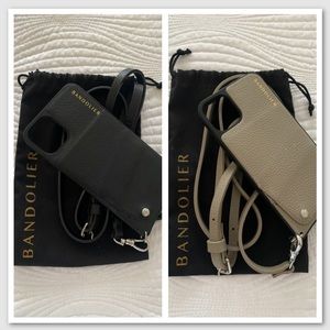 iPhone 11 Pro Max Bandolier Cross Body Phone Holder Black.